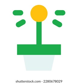 sun flower springtime season icon style elements