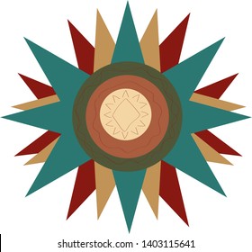 Sun Flower Tribal Style Vector Hand Stock Vector (Royalty Free ...