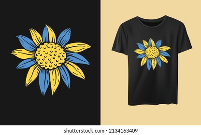 Sun flower of Ukraine t-shirt design, no war t-shirt, Ukraine Russia