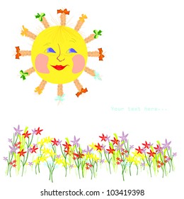 Sun and flowers