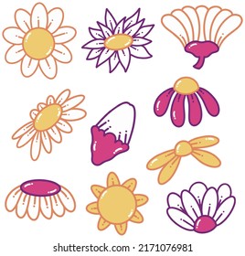 Sun Flowers Doodle Illustration For Business