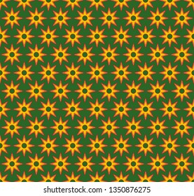Sun flowers seamless pattern