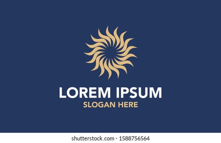 Sun Flowers Vector Royalty Logo Design Inspirations