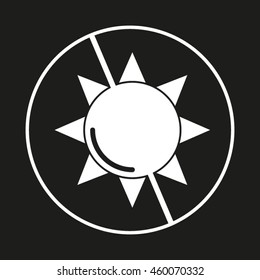 the sun is forbidden, vector icon
