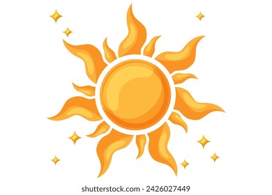 Diseño de pegatinas planas Sun Fortune