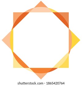 Sun frame with the colorful geometric shapes