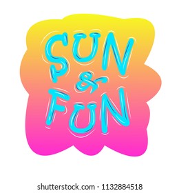 Sun & Fun vector illustration