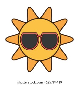 sun funny glasses funny icon