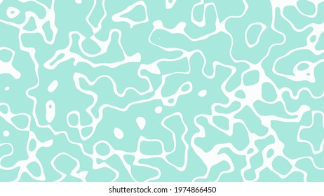 Sun glare on the azure water surface. Background with liquid ripples, vector illustration.