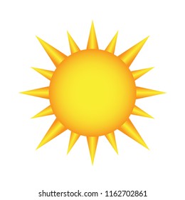 sun glare symbol vector, weather forecast icon, sun vector seasons sunny weather, sunny weather icon illustration