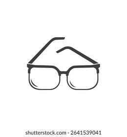 sun glass logo vector icon illustration design