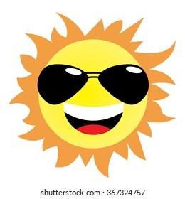 Sun Glasses Cartoon Vector