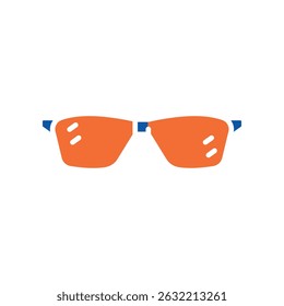 sun glasses color flat icon for digital and print projects.  Minimal clean icons for apps and websites. Modern simple icons for UI UX and branding