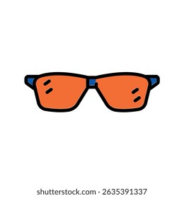 sun glasses color line icon for digital and print projects.  Minimal clean icons for apps and websites. Modern simple icons for UI UX and branding