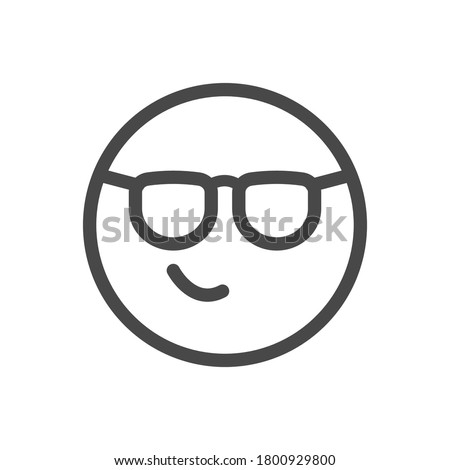 sun glasses face outline icon
