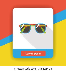 sun glasses flat icon