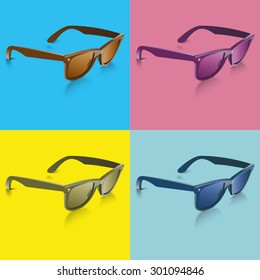 Sun glasses four colors