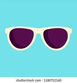 Sun glasses icon. Flat illustration of sun glasses vector icon for web design