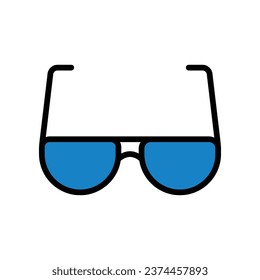 Icono de Sun Glasses aislar ilustración de material vectorial de fondo blanco