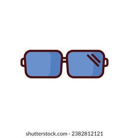 Icono de Sun Glasses aislar ilustración de material vectorial de fondo blanco