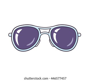 Sun glasses icon isolated.