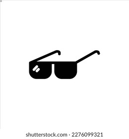 sun glasses icon with isolated vektor and transparent background.