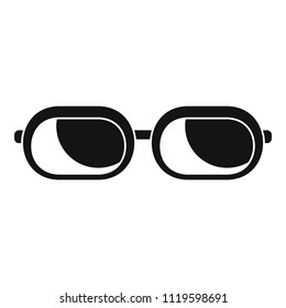 Sun glasses icon. Simple illustration of sun glasses vector icon for web design isolated on white background