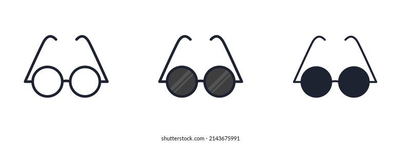 sun glasses icon symbol template for graphic and web design collection logo vector illustration