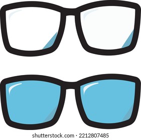 Icono de gafas de sol Color del vector