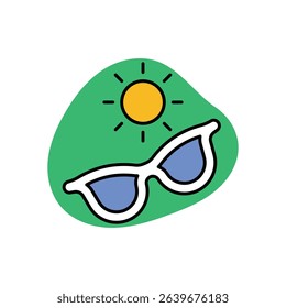 Sun Glasses Icon vector stock illustration