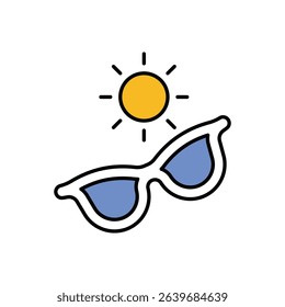 Sun Glasses Icon vector stock illustration