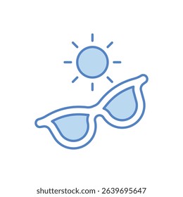 Sun Glasses Icon vector stock illustration
