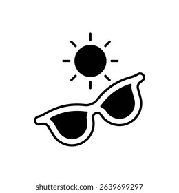 Sun Glasses Icon vector stock illustration