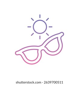 Sun Glasses Icon vector stock illustration
