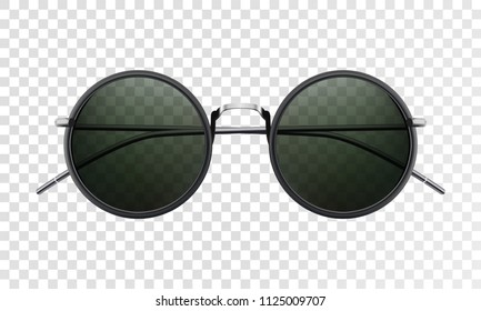 Sun glasses isolated on a transparent background Vector illustration 3D realistic eps10