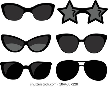 Sun Glasses Isolated on White Background