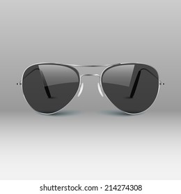 Sun glasses on white background.vector