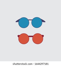 Sun glasses set vector illustration.