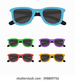 Sun glasses set vector illustration. 