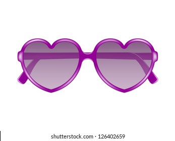 Sun glasses in shape of heart