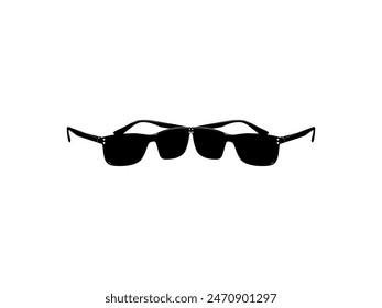 Sun Glasses Silhouette, Side View, Flat Style, can use for Pictogram, Logo Gram, Apps, Art Illustration, Template for Avatar Profile Image, Website, or Graphic Design Element. Vector Illustration