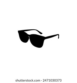 Sun Glasses Silhouette, Side View, Flat Style, can use for Pictogram, Logo Gram, Apps, Art Illustration, Template for Avatar Profile Image, Website, or Graphic Design Element. Vector Illustration