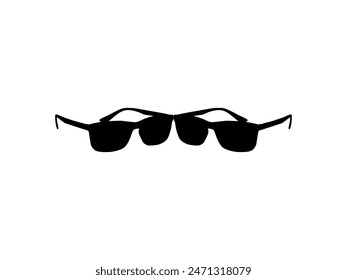 Sun Glasses Silhouette, Side View, Flat Style, can use for Pictogram, Logo Gram, Apps, Art Illustration, Template for Avatar Profile Image, Website, or Graphic Design Element. Vector Illustration