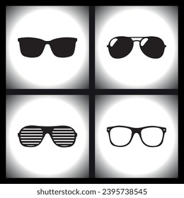 símbolo de gafas de sol Diseño de vectores