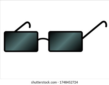 Sun glasses - vector black silhouette for logo. Sun glasses black silhouette pictogram or corporate identity.