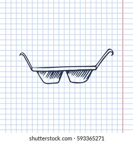 sun glasses vector doodle illustration