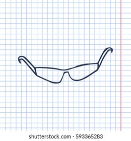 sun glasses vector doodle illustration