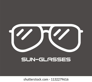 SUN GLASSES VECTOR ICON 
