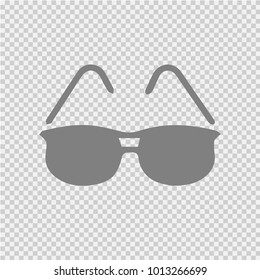 Sun glasses vector icon eps 10. Simple isolated pictogram.