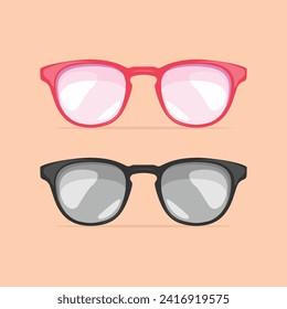 Sun glasses vector icon isolated
